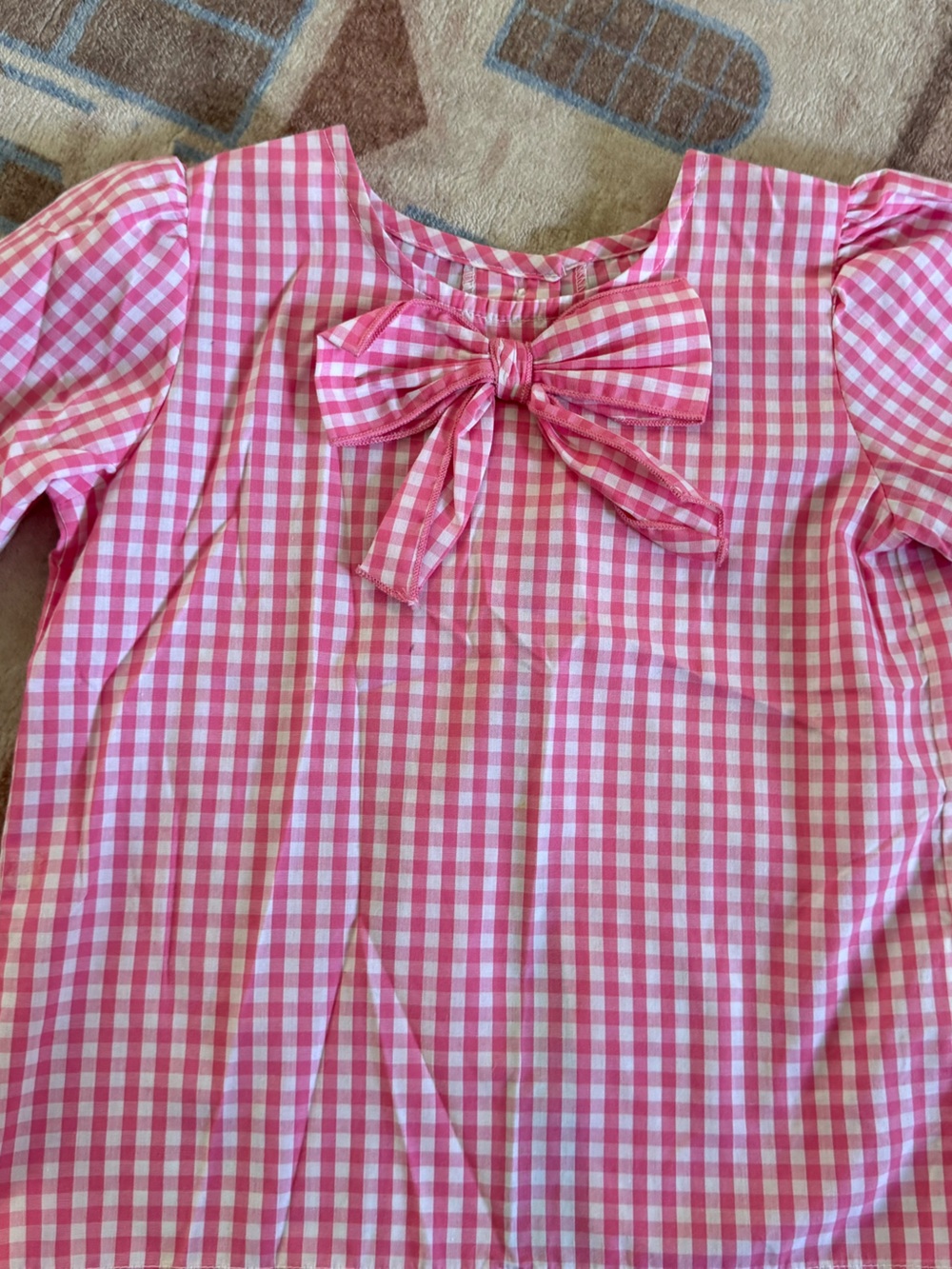 The Beaufort Bonnet Company Pink Gingham Bow-Front Blouse